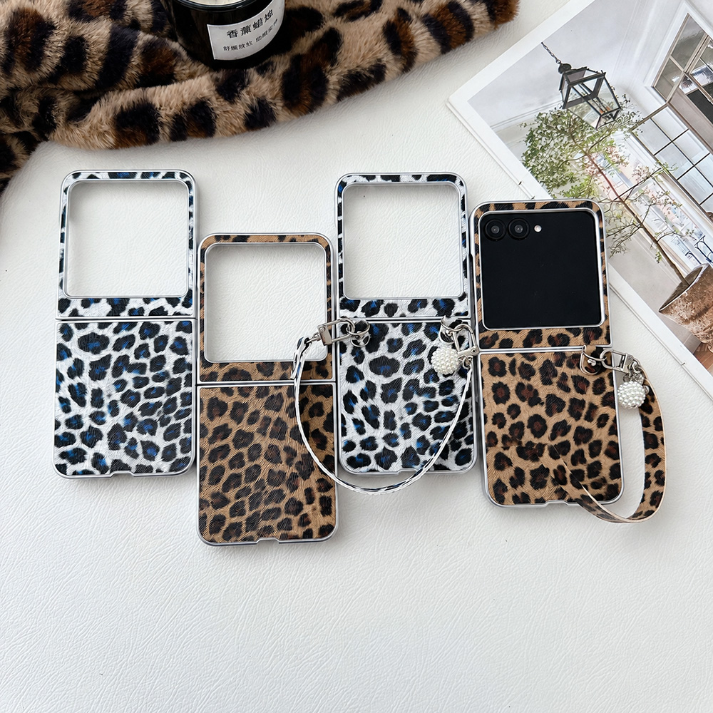 Camera Wrist Strap - Leopardenmuster Klappbare Handyhülle für Motorola Razr