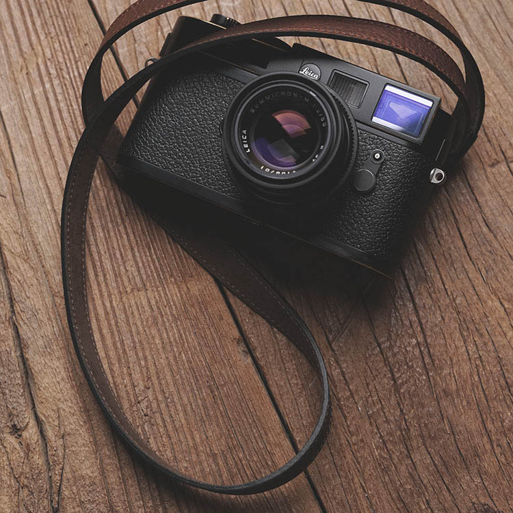 Camera Strap Leather - Kamera-Schultergurt, handgefertigter Kameragurt aus echtem Leder