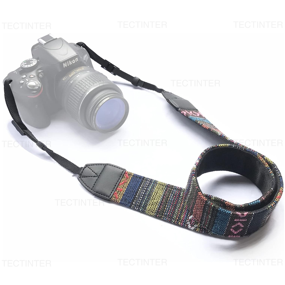 Camera Strap Leather - Verstellbarer Kameragurt aus PU-Leder für Nikon-Kamera,