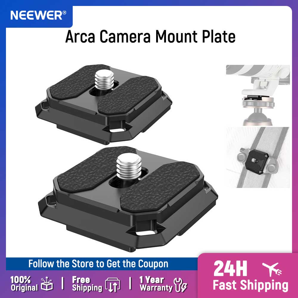 Peak Design Clip - Neewer Schnellwechselplatte, 38 mm, quadratisch, Arca-Typ