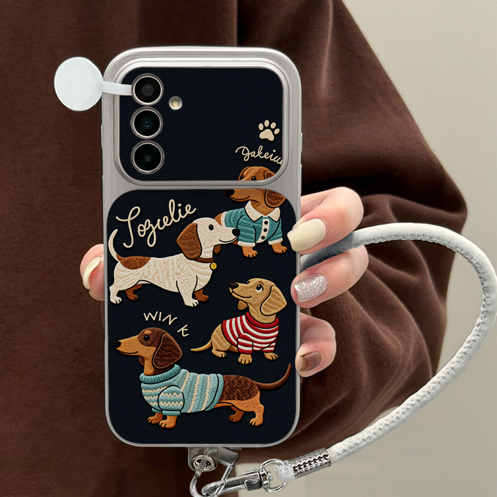 Cartoon Dackel Handyhülle für  – Camera Strap Leather Bewertung und Preis