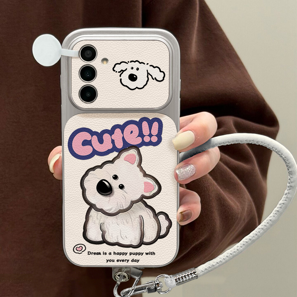 Niedliche Cartoon-Hunde-Handyh – Camera Strap Leather Bewertung und Preis